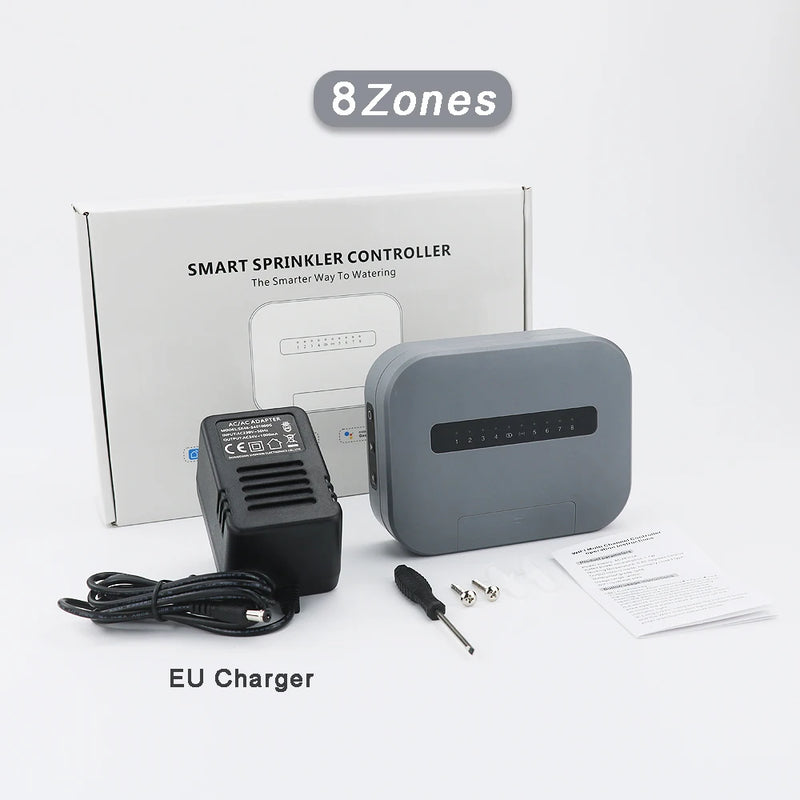 6 or 8 Station WiFi Smart Sprinkler Controller AC24V Solenoid Valve Irrigation System Remote Control by Phone Works with tuya
