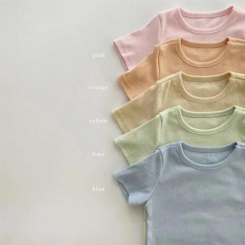 TZ23033 Children Clothing Set Kids Solid T - shirt+Shorts - View 6 | SAMAG