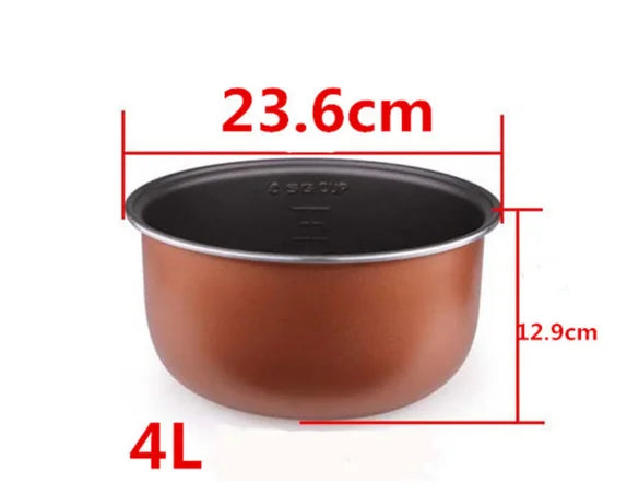 Rice Cooker Liner General Food Stainless Steel Uncoated Thickened 2L3L4L5L6L8L Rice Cooker Inner Pot