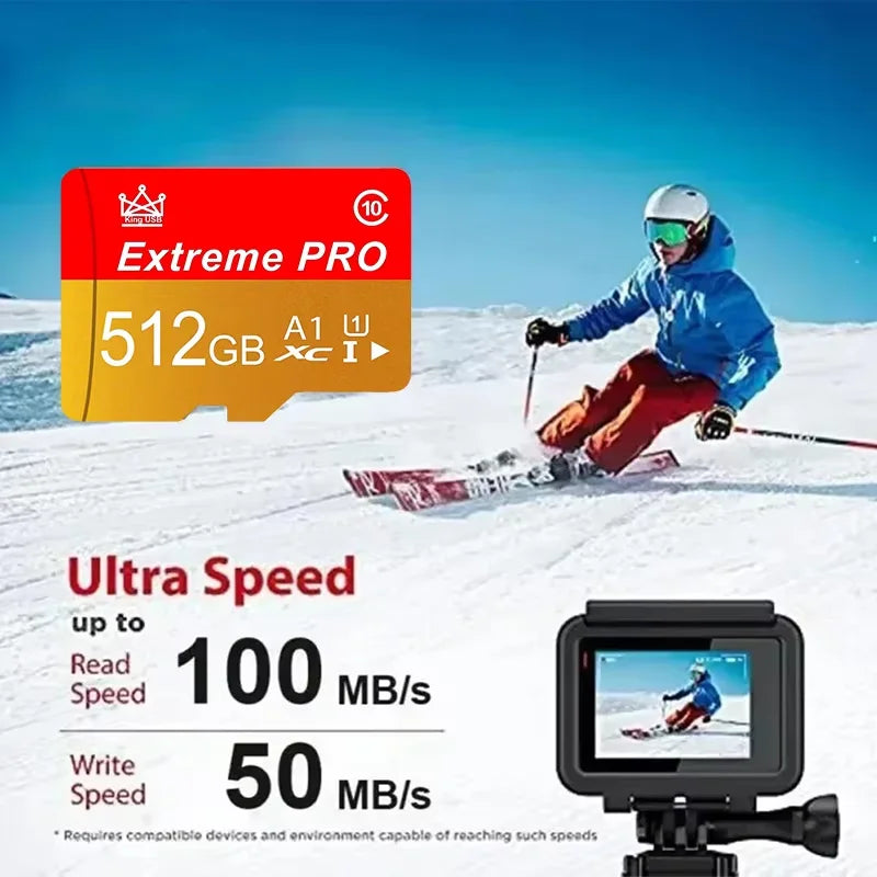 2026 High Speed SD Card 128GB 256GB 512GB Class 10 U3 V30 A2 Micro TF SD Memory Card for Drone Action Camera Nintendo Switch