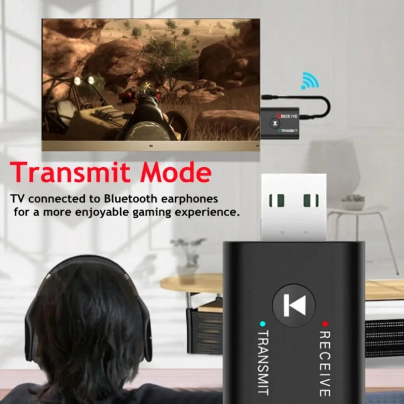 USB Bluetooth 5.0 Adapter 2 in 1 Transmitter Receiver Audio Dongle Wireless for Computer Laptop - Visuel 5 | SAMAG