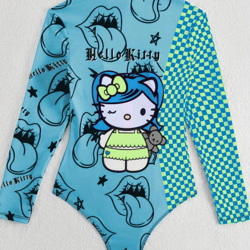 Hello Kitty Light Blue Bandeau Bikini Set for Women Tie | SAMAG