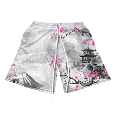 Street Sports Shorts Harmony Temple Print Graphic Men's | SAMAG