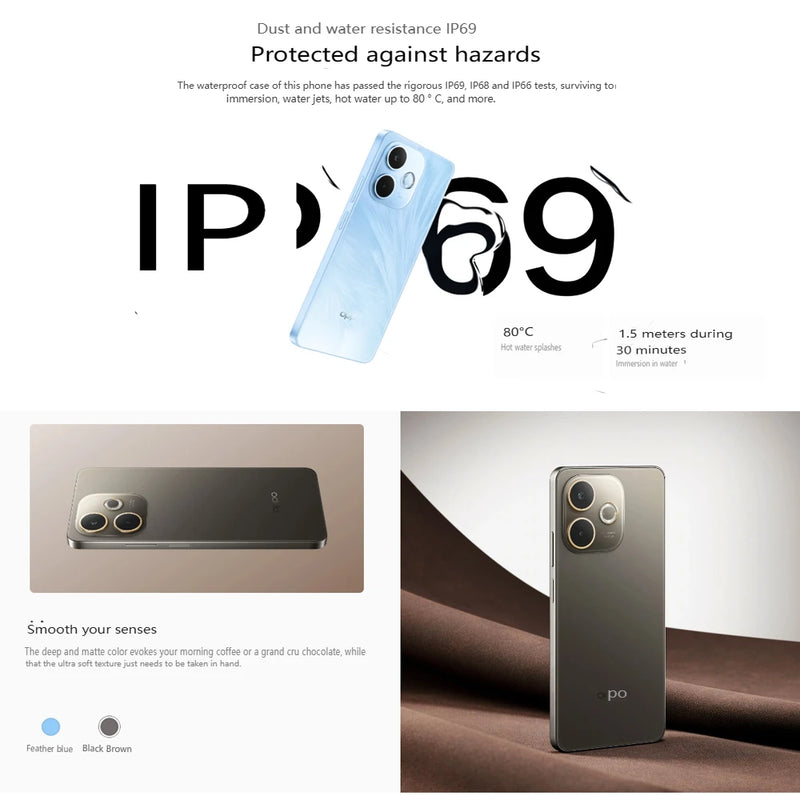 OPPO A5 pro 5G Mobile Phone Super Durable Mid-Range FHD+ 2412x1080 8GB 256GB 4K 30FPS 1080P 60FPS Video Recording