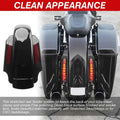 Motorcycle Extended Rear Fender Mudguard with LED Light For Harley Touring Electra Street Glide Road King FLHR FLHTC 1993-2008