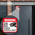 5 Sheets/Pack 5*5in 24 - Hour Surveillance Warning Label | SAMAG