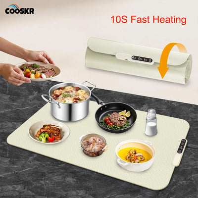 Electric Heating Plate Food Warmer Mat Silicone Dining | SAMAG