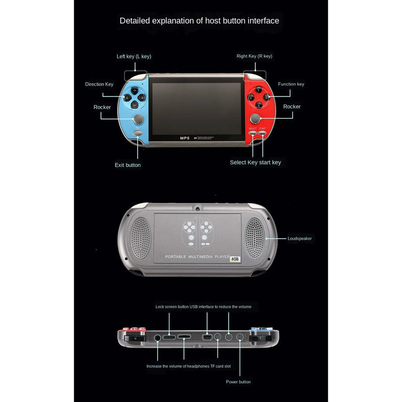 Gaming Portable Handheld Retro Video Game Console Player Portatil Mini Arcade Videogames for Hand Held Family Pocket Retrogaming