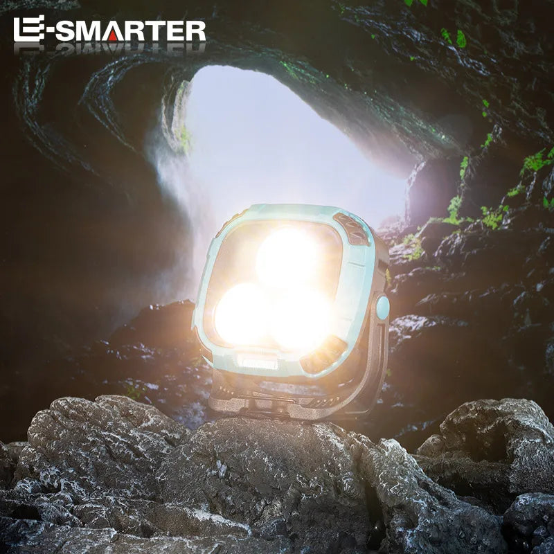 Powerful LED Flashlight Power Bank USB Rechargeable Torch Light Strong Magnetic Adsorptio High Power Flashlight Lantern