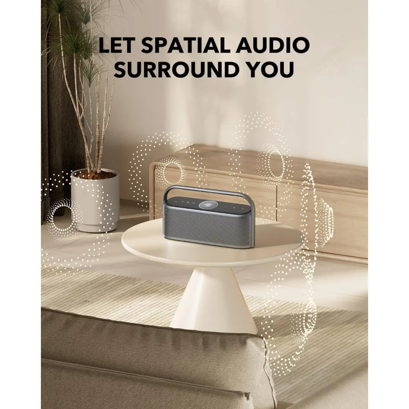 Portable High-Resolution 50W Bluetooth Speaker with Pro EQ, Waterproof for Home, Office, Outdoor, and Bathroom