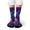 Fluorescent Jellyfish Print Men's Socks Comfortable | SAMAG