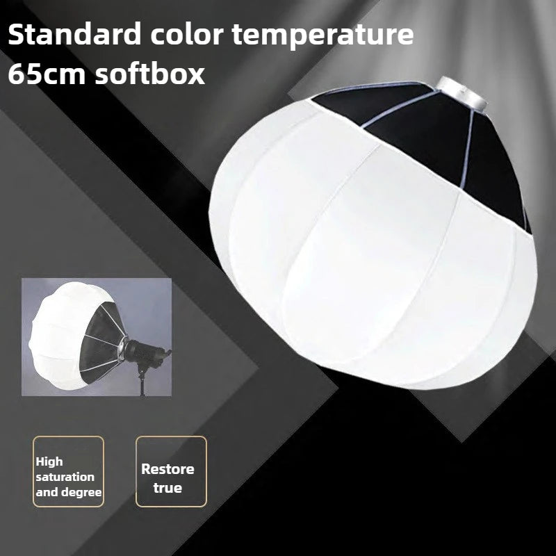 Softbox 65cm Globe Lantern Metal Softbox Photo Studio Bowens Mount Softbox Ball Diffuser for Film-Making Video Shoot Flash