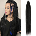 24 Inch Synthetic Dreadlock Hair Extensions, 10Strands/Lot Single Ended Soft Dreads Locks Hippie Style Dreadlock for Women