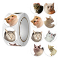 50-500pcs Cartoon Cat Stickers Cute Animal Sticker Waterproof Self-Adhesive Paper Mobile Rewards Sealing Label Decal Stationery