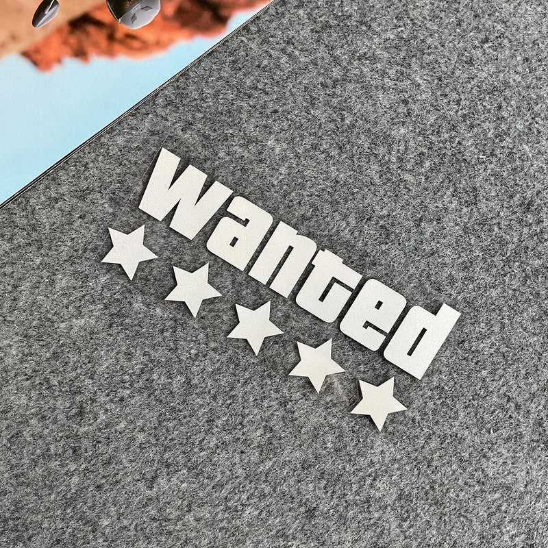WANTED Motorcycle Sticker Vinyl Waterproof Decal Adaptable Motorcycle / Body / Helmet Motorcycle Decoration Accessories