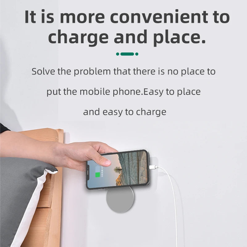 Strong Magnetic Suction Wall Mount for Magsafe case  Wallet  iPhone 12 13 14 Series Adhesive Car Holder for Magsafe Accessories