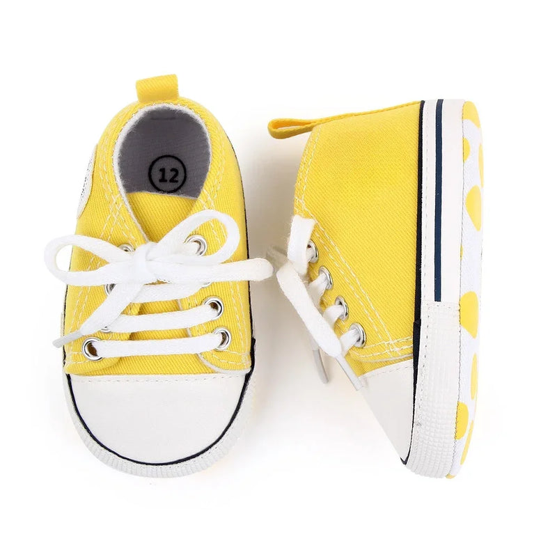 Print Canvas Baby Sports Sneakers For Newborn Baby Boys Girls First Walkers Shoes Infant Toddler Soft Sole Baby Shoes