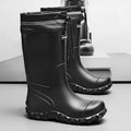 Men's Mid-Calf Rain Boots 2026 New Style Fishing Car Wash Waterproof Work Safety Kitchen Water Shoes Anti-Slip Rubber Shoes