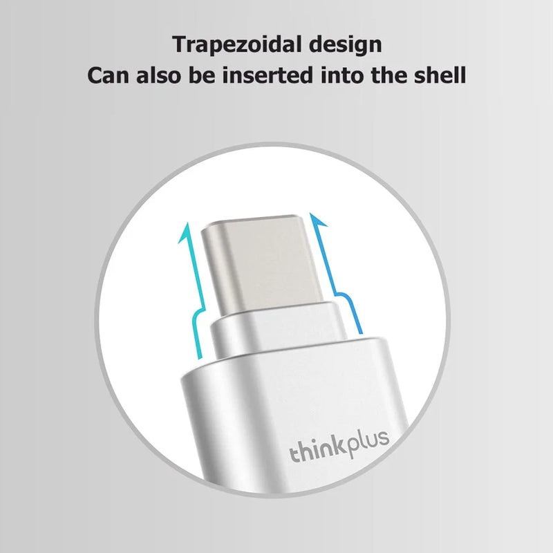 Lenovo Thinkplus USB C Type-C Micro SD Card Reader Memory Card Mini Metal TranFlash Adapter TF Card Reader For Type C Phone