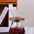 Glass Drip Coffee Maker,Diamond Design Glass Dripper and Filter Holder Manual Coffee Brewer for Home and Office