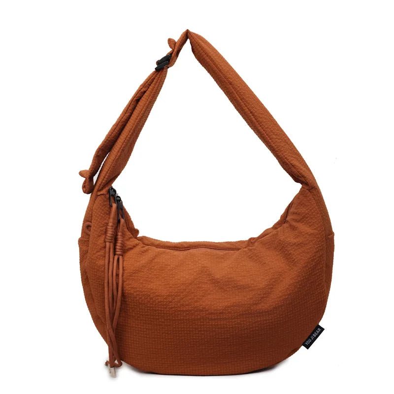 New Comfortable and Versatile Texture Hobo Bags Women Crossbody Bags Large Capacity Lightweight Casual Storage Bags Fashionable