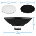 Selens Reflector Beauty Dish 42cm/16.5in Honeycomb Grid and Diffuser Kit for Bowens Mount Studio Shooting Strobe Steady Light