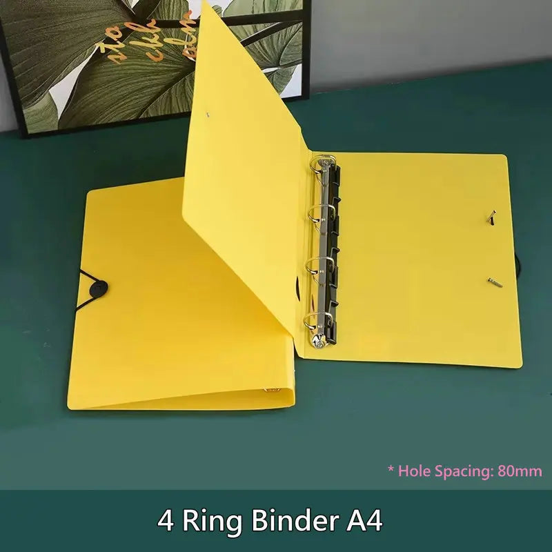 Office Supplies 2/3/4-Ring Binder A4 Folder For Documents Paper File Organizer A4 Binder Folder