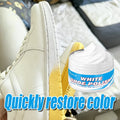 Farienne White Shoe Brightener Polish, Sneaker Cleaner Cream for Removing Yellowing & Restoring Shoe Whiteness