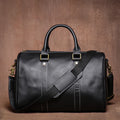 GURO Retro Higher Quality Cowhide Travel Bags  Men's Genuine Leather Handbag Women Luxury Weekend Fitness Bag Short Trip Luggage