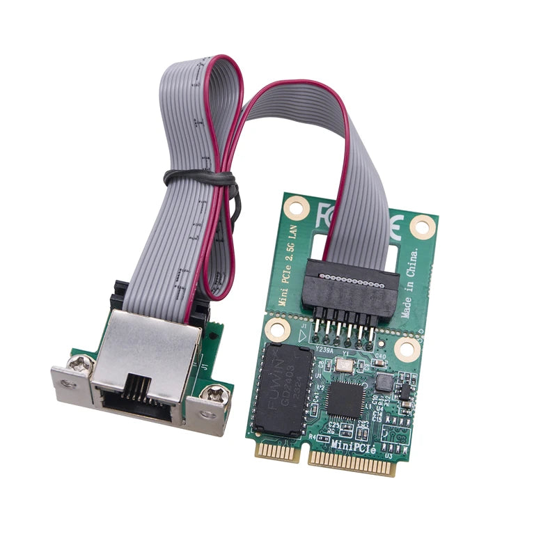 2.5Gb Network Adapter M.2 A+E/Mini PCIE to RJ45 COM Port RTL8125BG Chip 2.5G/1G/100Mbps Gigabit Ethernet - Visuel 3 | SAMAG