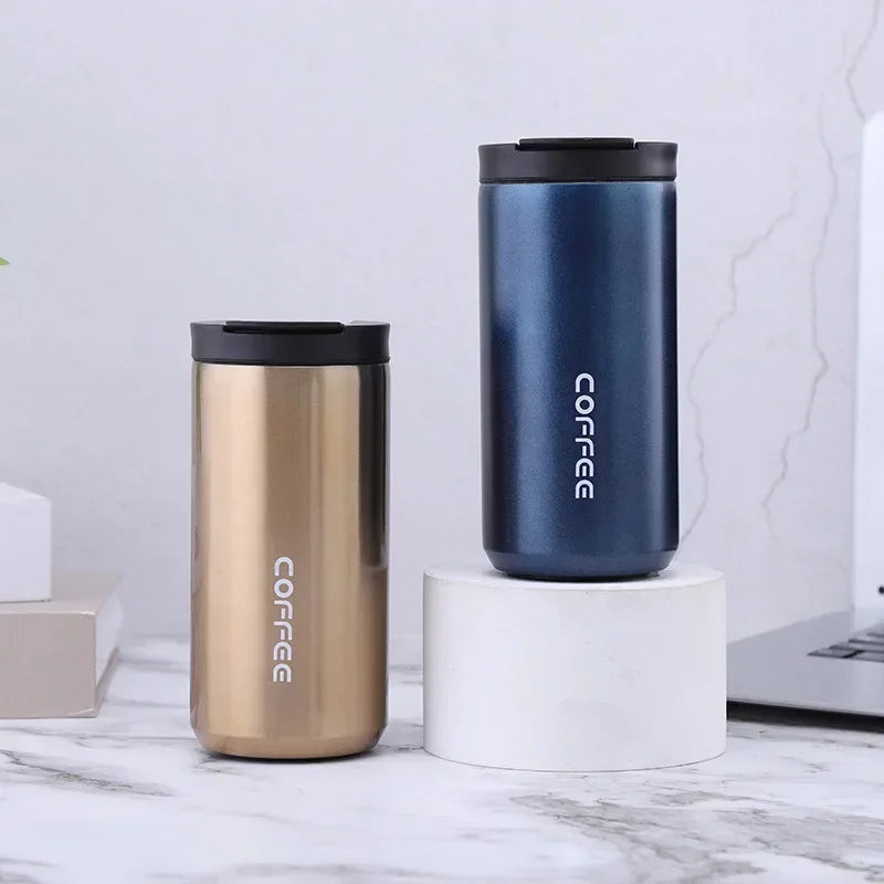 350ml/500ml Leak-Proof Travel Thermal Water Bottle, Thermos Mug, Coffee Mug, Double Stainless Steel 304 For Gifts