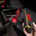 Red Bottom Metal Wand Sexy Sword Pointed Toe Thin Heel Evening Single High Heel Printed Bottom Comfortable Wear Ultra High Heels