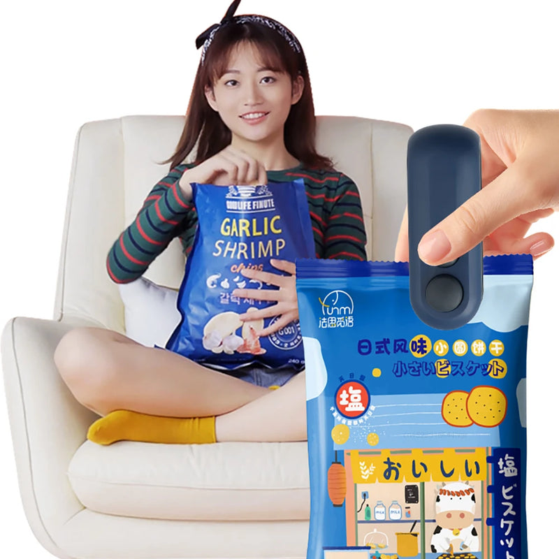 Mini Heat Bag Sealing Machine Plastic Bag Sealer Rechargeable Food Packing Bag Thermal Sealer Portable Plastic Bag Heat Sealer