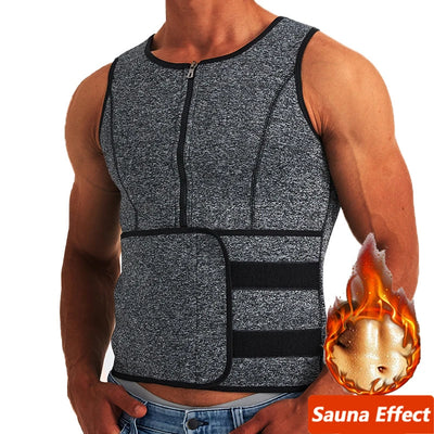 Men Body Shaper Waist Trainer Sauna Suit Sweat Vest | SAMAG