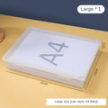 New Plastic Document Organizer Square Shape Clear A4 Organizing Box Storage Box