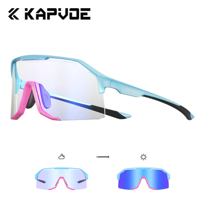 Kapvoe Photochromic Cycling Glasses UV400 Bike Sunglasses | SAMAG
