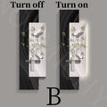 Green Plant Decoration Painting Living Room Corridor Corridor Hanging Painting Large White Wall Creating Landscape Wall Lamp