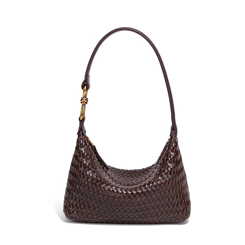 Woven Shoulder Bag for Women Purses Handbag Hobo Bags Vegan Leather Crossbody Purse Woven Underarm Shoulder Retro Tote Bag
