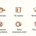 Electric Cooker Kitchen Appliance Double Layer Home for Hot Pot Cooking Soup Heater Multifunction Cooker Mini Non-stick Pan Pots
