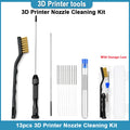 3D Printer Nozzle Cleaning Kit with Storage Case, 0.4mm Cleaning Needles Copper Wire Brush Soft Handle Tool for 1.75mm Nozzles