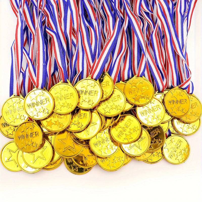 Plastic Gold Winner Award Golden Medals Kids Birthday | SAMAG