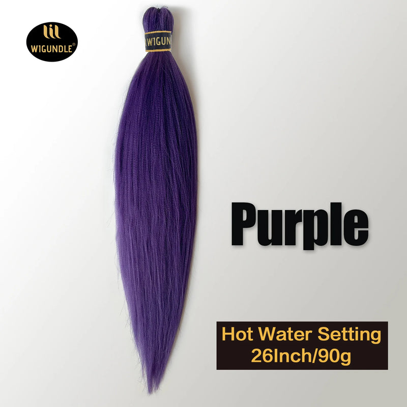 Kanekalon 26inch Hot Water Set Pre Stretched Jumbo Braiding Hair Box Twist Braids Synthetic Hair Extensions For Women Soft Yaki