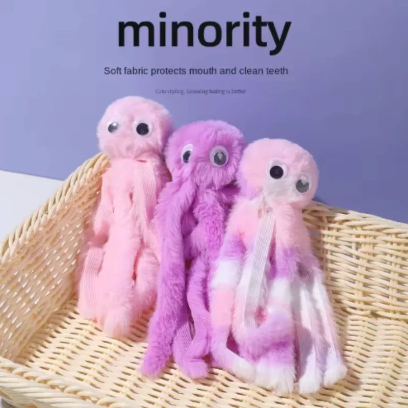 Interactive Octopus Plush Cat Toy Bite Resistant Cute Pet Supplies for Kittens And Cats Playful Chew Toy