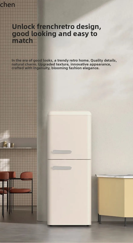 refrigerator retro single door double door small household kitchen refrigerated and frozen mini