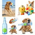 One Set Of Combination Blue Water Bottle Interactive Dog Toy Queaky Dog Toys For Aggressive Chewers For Toys For Boredom Keep Teeth Healthy Durable Material Run Vigorously