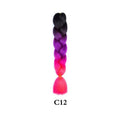 Tereshar 1Pcs 24inch 100g Synthetic Braiding Hair Extensions Jumbo Braiding Hair Twist Crochet Braids Hair for Women