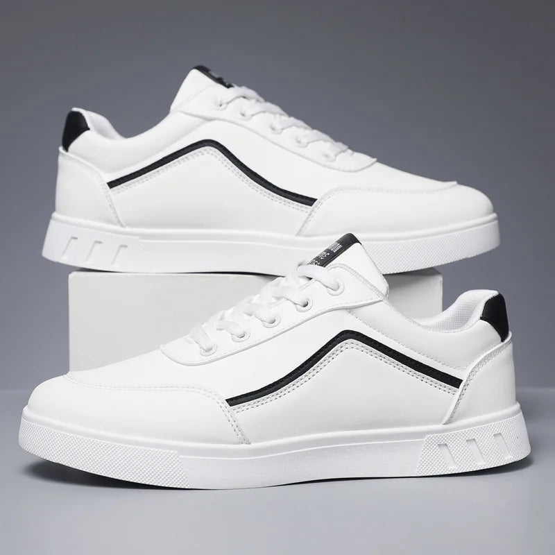 Skateboarding Shoes Men Flat Comfortable Leather Casual | SAMAG