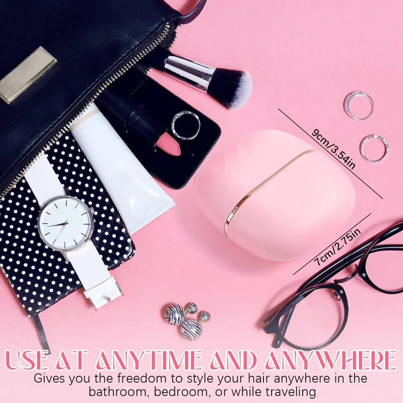 Mini Rechargeable Hair Straightener Brush 3 Speed Temperature Control Anti Scald Portable Travel Hair Styling Tool