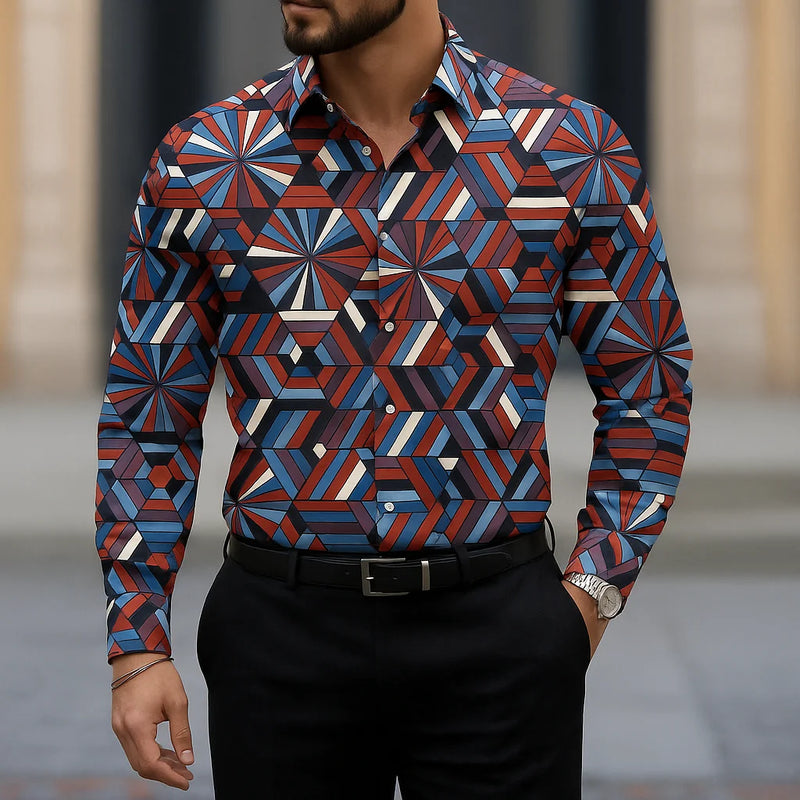 Men's Long Sleeve Shirt Casual Slim Fit Button Down | SAMAG