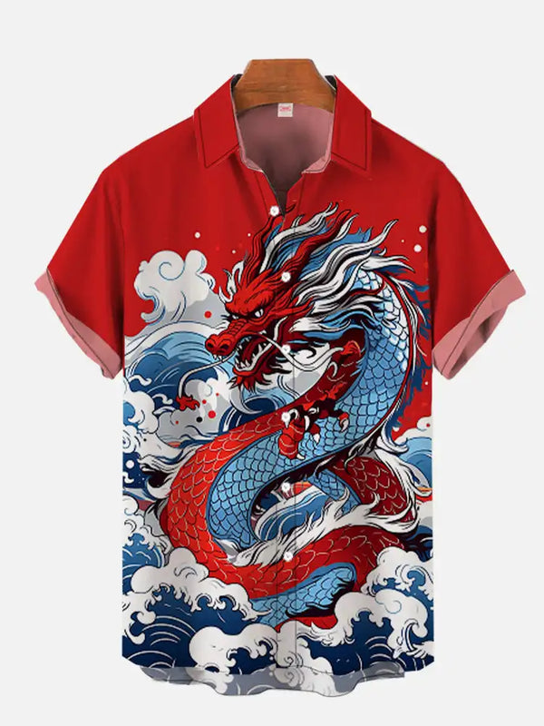 Men's Shirt Dragon Print Casual Daily Tops 3D Printing | SAMAG